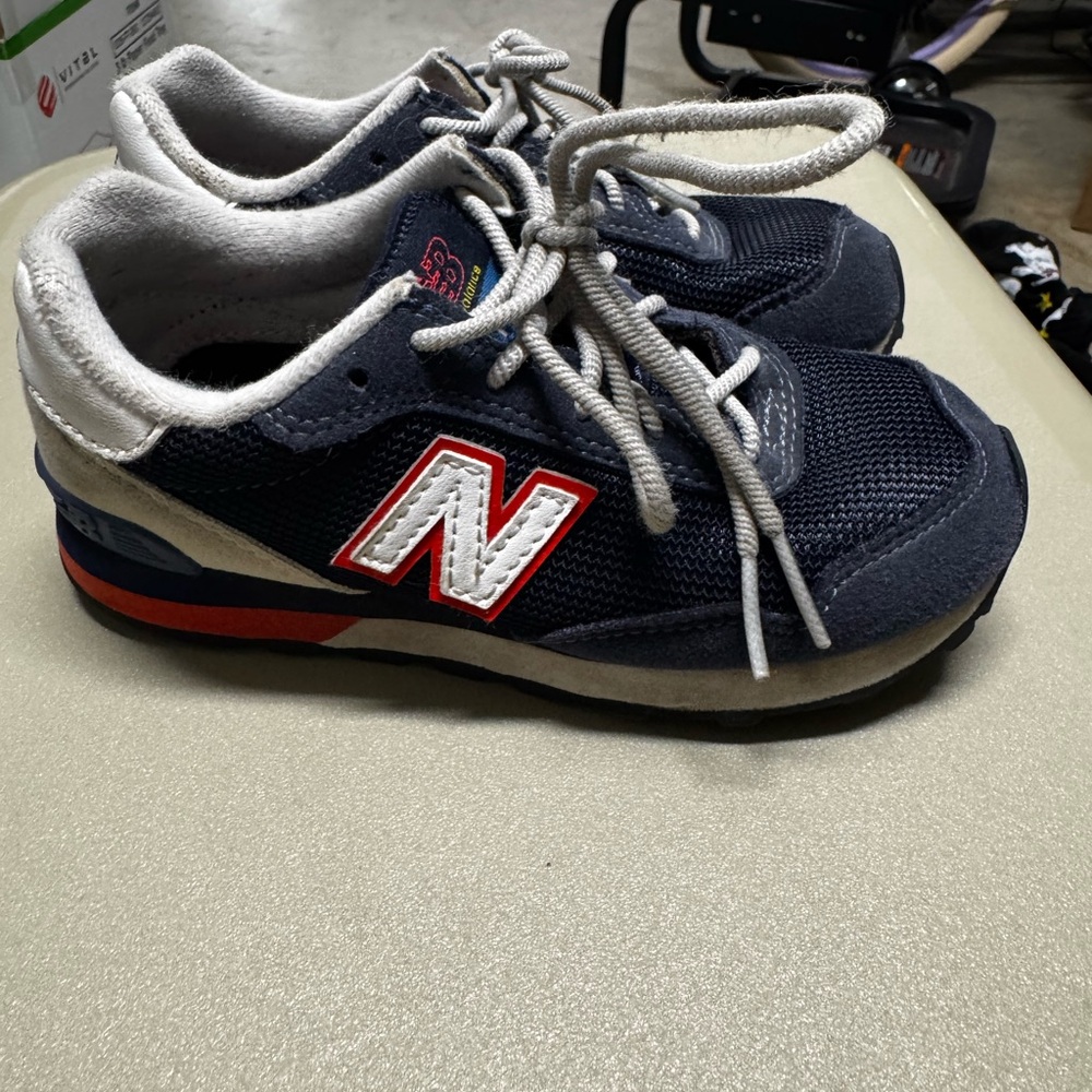 New Balance Kids Navy, Gray and Red Lace-Up Sneakers